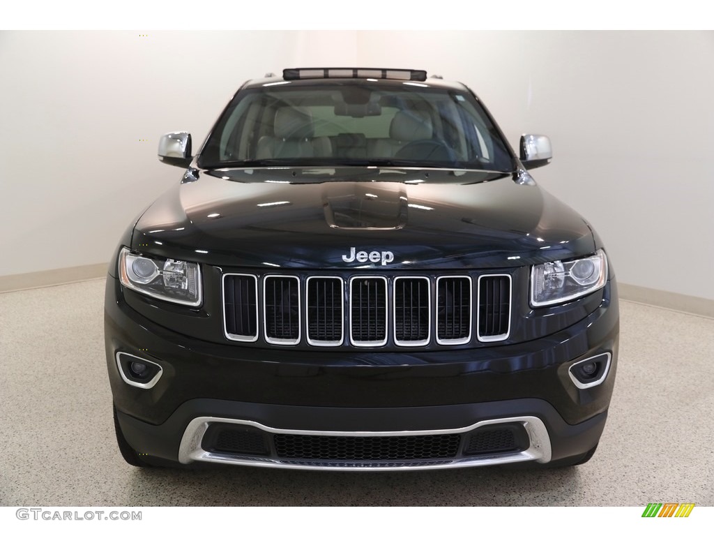 2014 Grand Cherokee Limited 4x4 - Black Forest Green Pearl / New Zealand Black/Light Frost photo #2