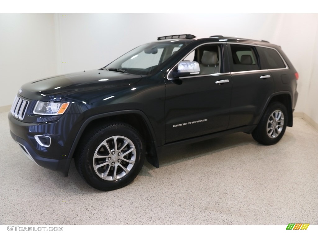 2014 Grand Cherokee Limited 4x4 - Black Forest Green Pearl / New Zealand Black/Light Frost photo #3