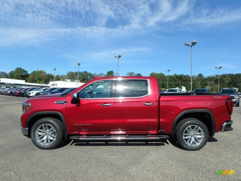 Red Quartz Tintcoat 2020 GMC Sierra 1500 SLT Crew Cab 4WD Exterior Photo #135576595