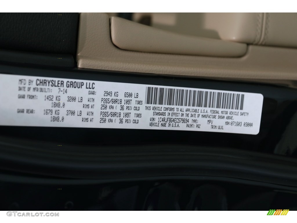 2014 Grand Cherokee Limited 4x4 - Black Forest Green Pearl / New Zealand Black/Light Frost photo #28