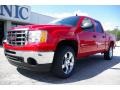 2009 Fire Red GMC Sierra 1500 SLE Crew Cab  photo #2