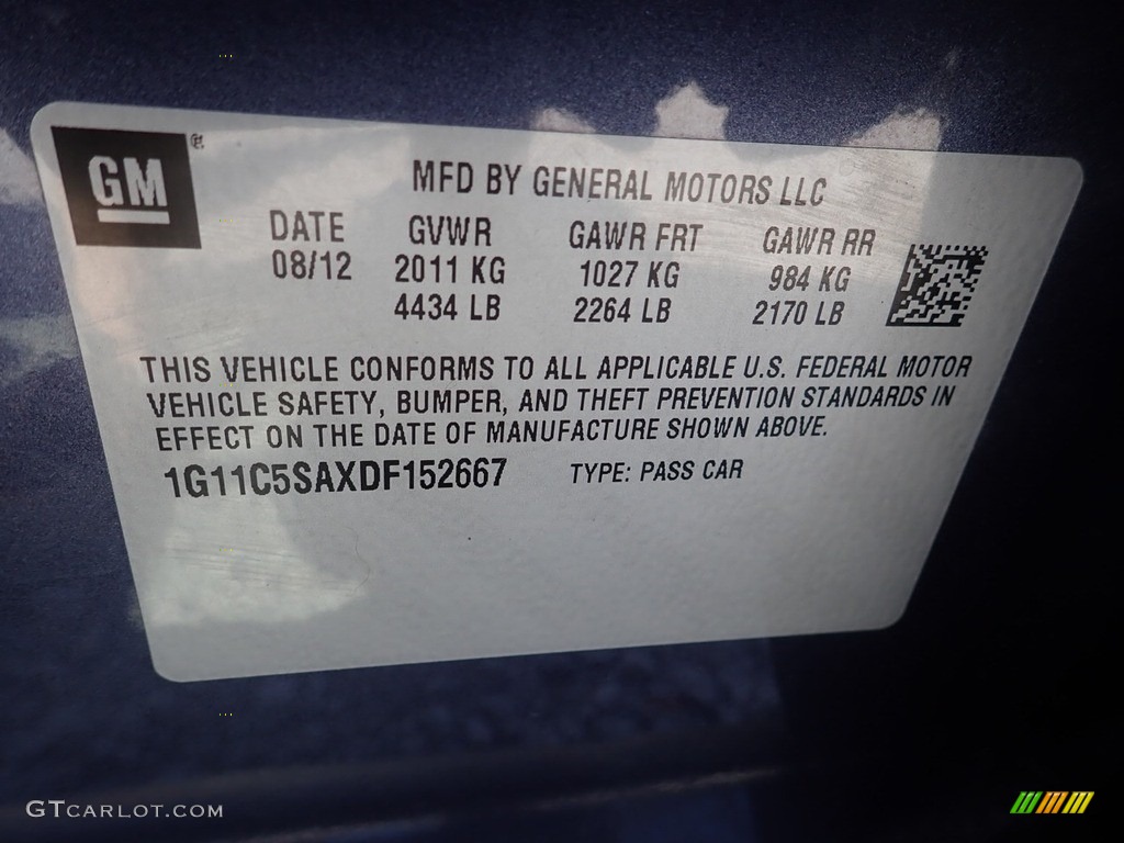 2013 Malibu LT - Atlantis Blue Metallic / Jet Black/Titanium photo #14