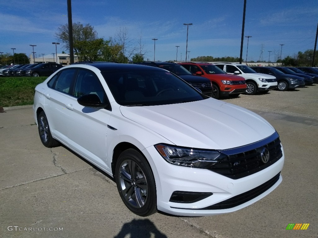 2019 Jetta R-Line - Pure White / Storm Gray photo #1