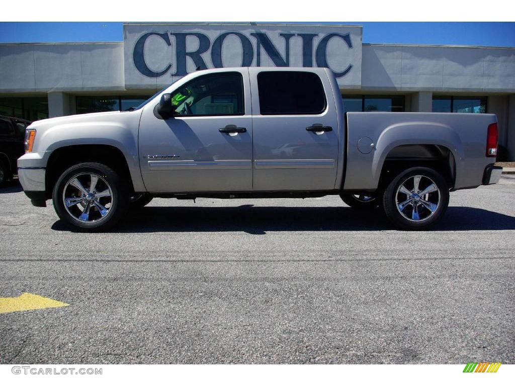 2009 Sierra 1500 SLE Crew Cab - Silver Birch Metallic / Ebony photo #1