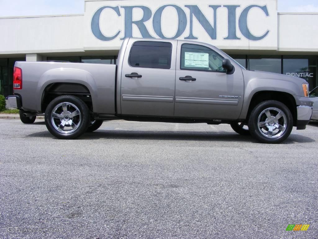 2009 Sierra 1500 SLE Crew Cab - Steel Gray Metallic / Dark Titanium/Light Titanium photo #1