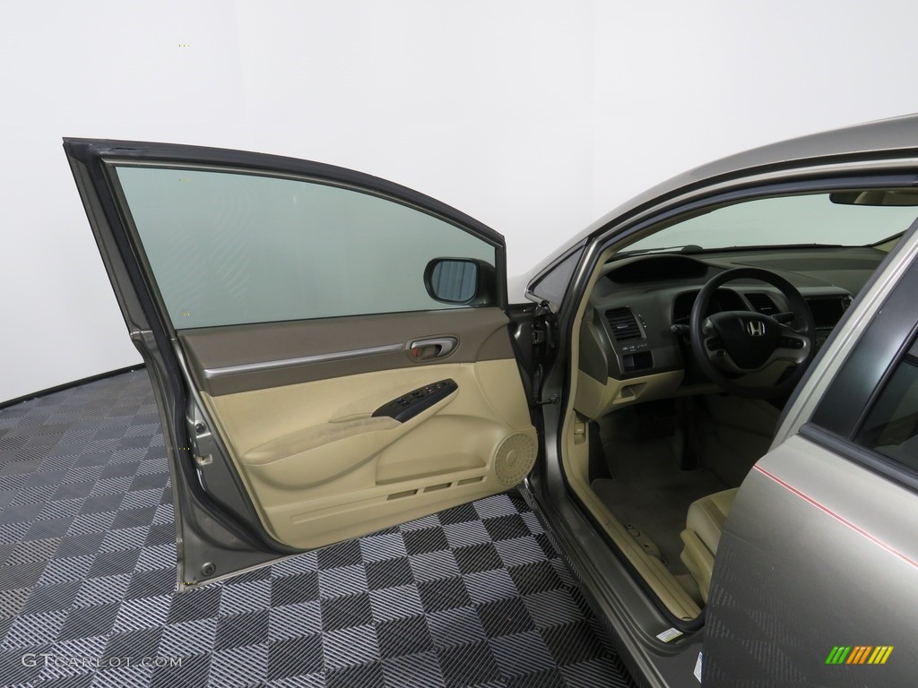 2008 Civic Hybrid Sedan - Borrego Beige Metallic / Gray photo #27