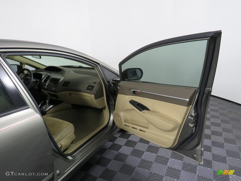 2008 Civic Hybrid Sedan - Borrego Beige Metallic / Gray photo #36