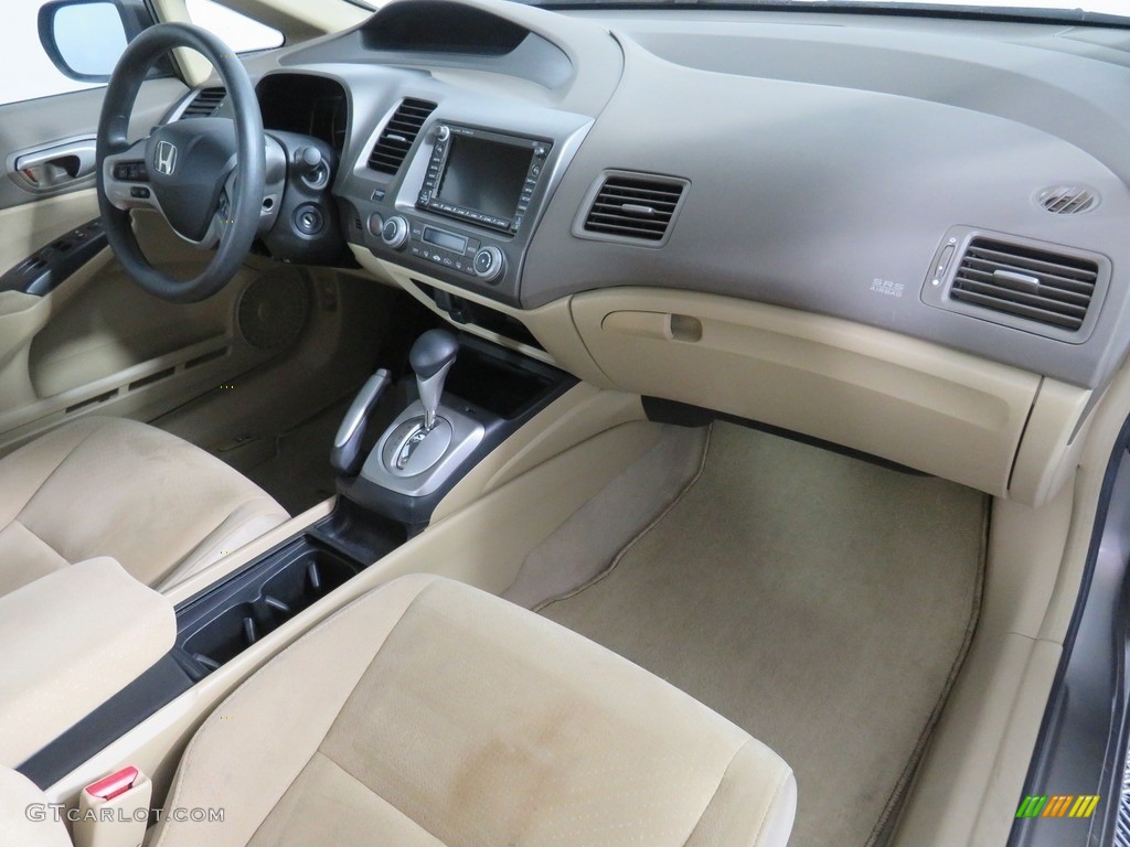 2008 Civic Hybrid Sedan - Borrego Beige Metallic / Gray photo #38
