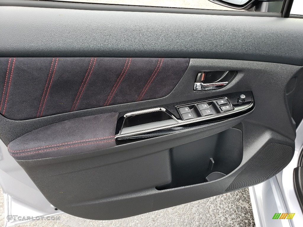 2020 Subaru WRX STI Black Ultra Suede/Carbon Black Door Panel Photo #135594234
