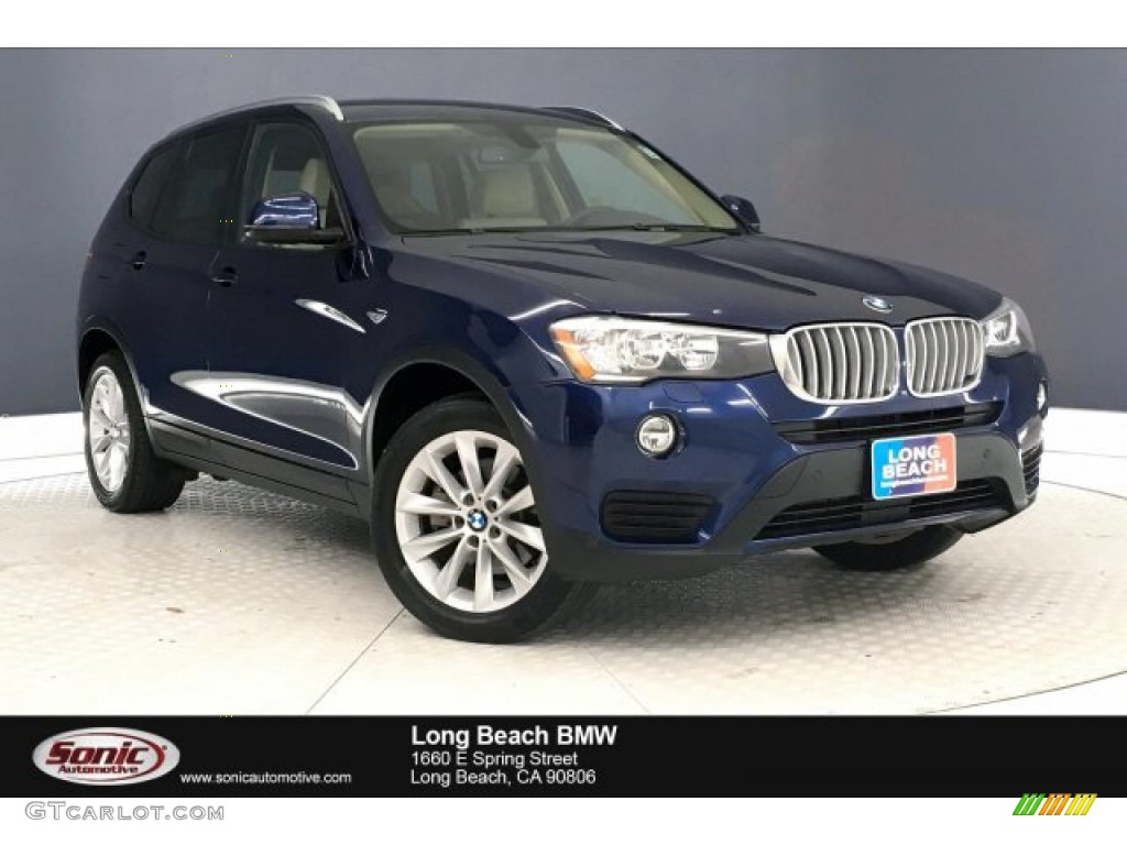 2016 X3 xDrive28i - Deep Sea Blue Metallic / Sand Beige photo #1