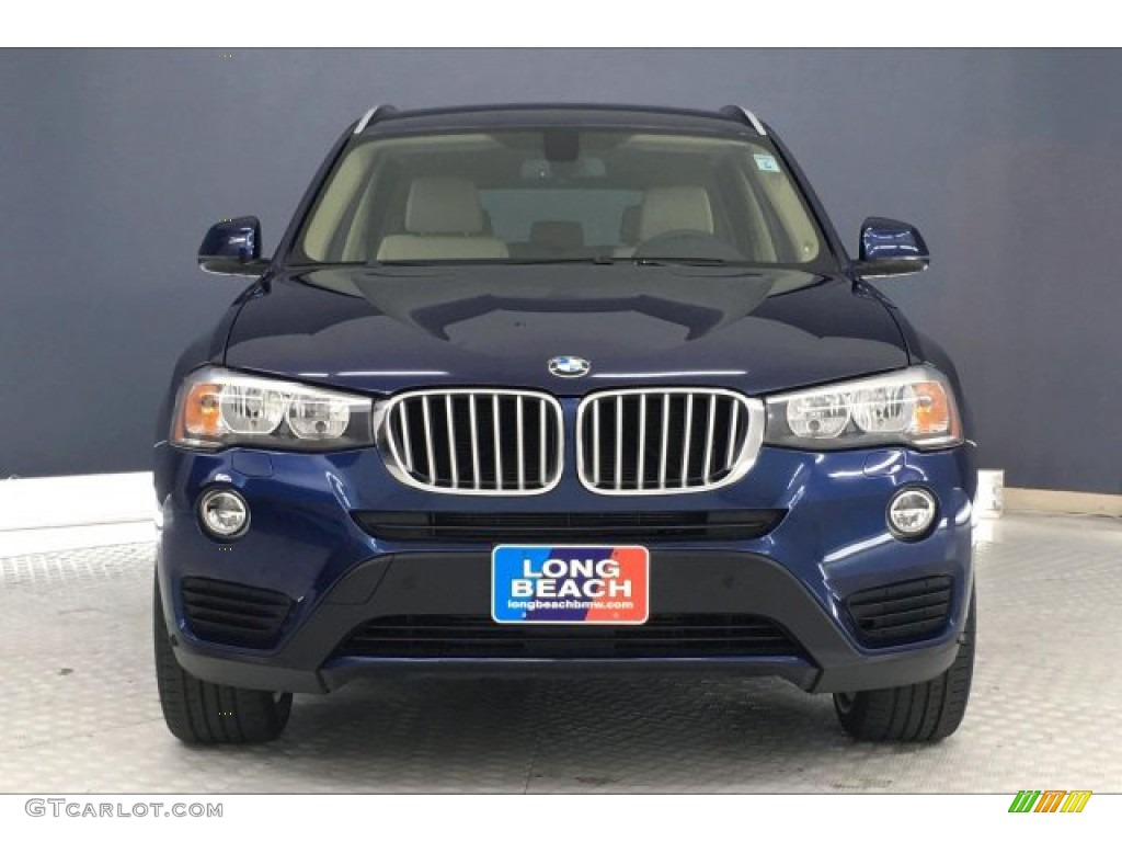 2016 X3 xDrive28i - Deep Sea Blue Metallic / Sand Beige photo #2