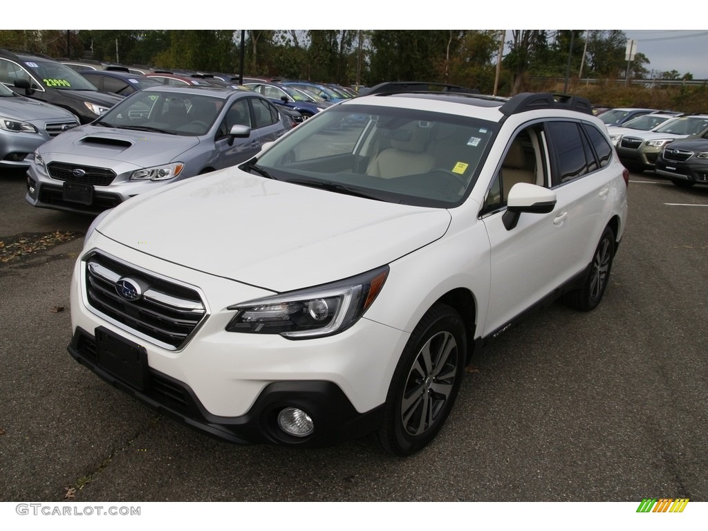 2018 Outback 2.5i Limited - Crystal White Pearl / Ivory photo #1