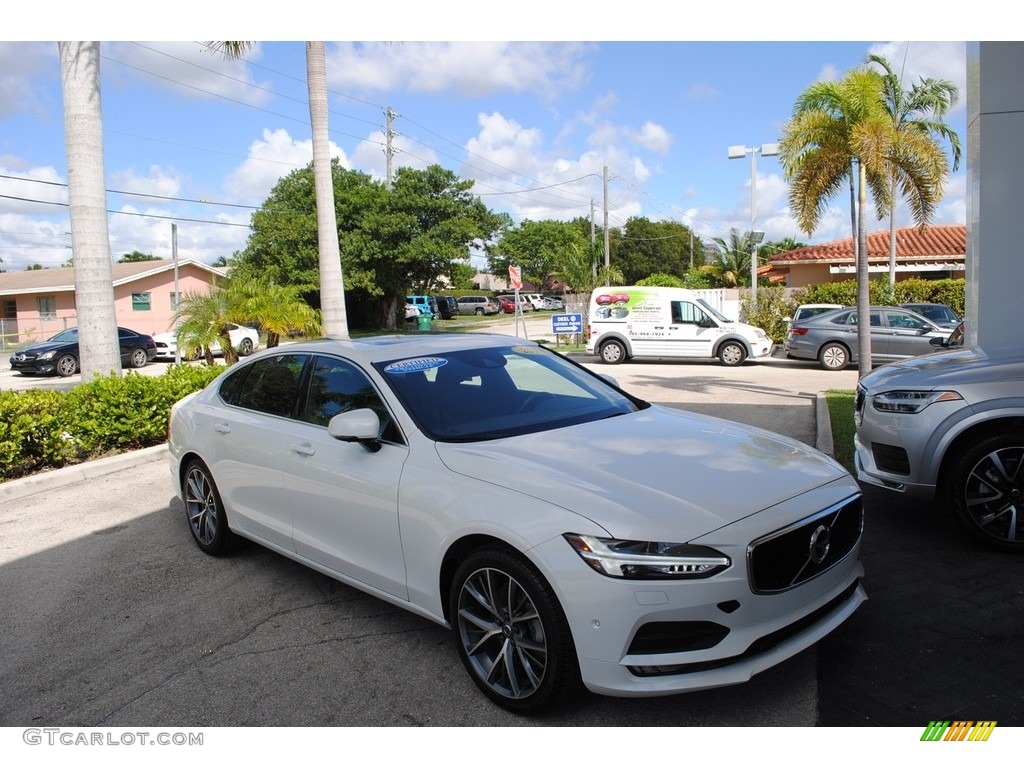2018 S90 T5 - Crystal White Pearl Metallic / Charcoal photo #1