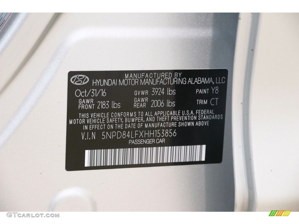 2017 Elantra Limited - Silver / Black photo #20