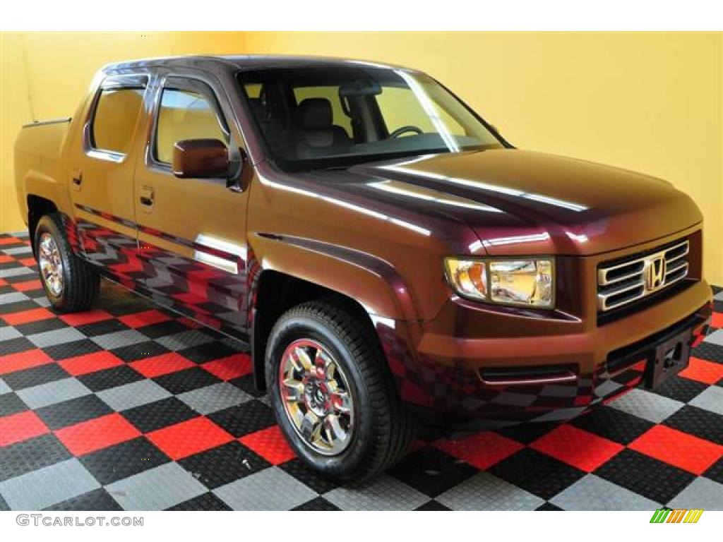 2007 Ridgeline RTS - Dark Cherry Pearl / Beige photo #1