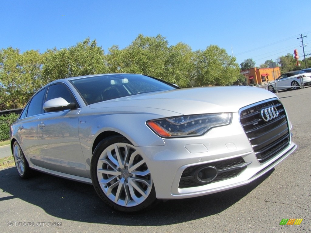 2012 A6 3.0T quattro Sedan - Ice Silver Metallic / Black photo #2