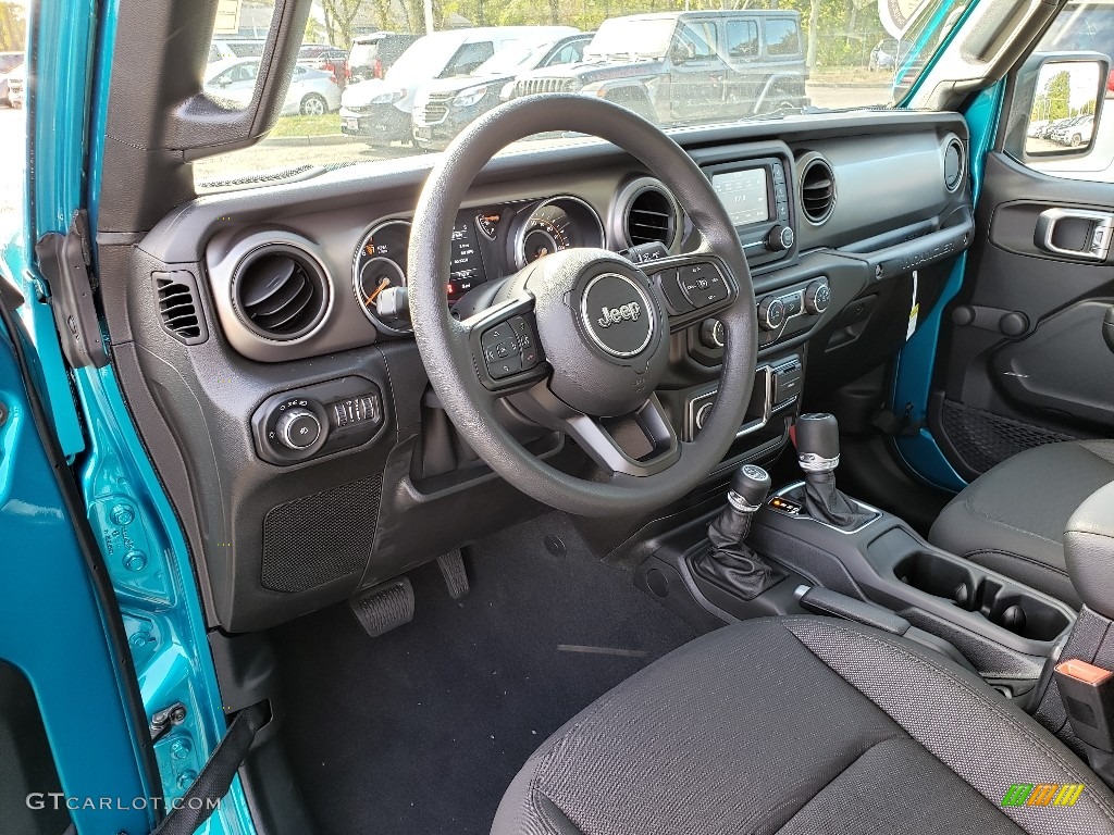 Black Interior 2020 Jeep Wrangler Sport 4x4 Photo #135610971
