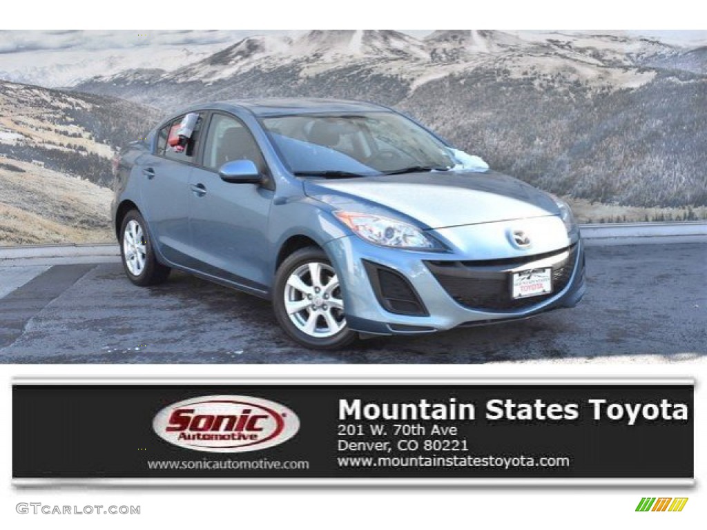 2011 MAZDA3 i Touring 4 Door - Gunmetal Blue Mica / Black photo #1