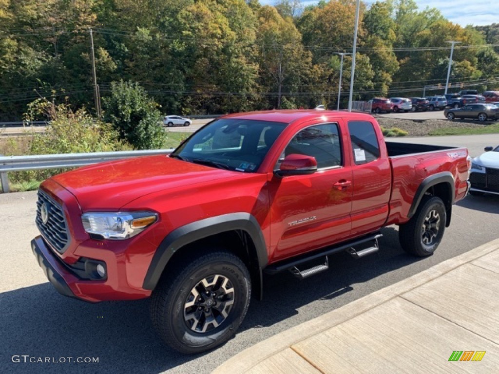 2020 Tacoma TRD Off Road Access Cab 4x4 - Barcelona Red Metallic / TRD Cement/Black photo #6