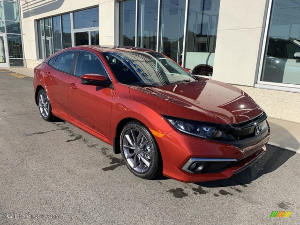 2019 Civic EX Sedan - Rallye Red / Black photo #2