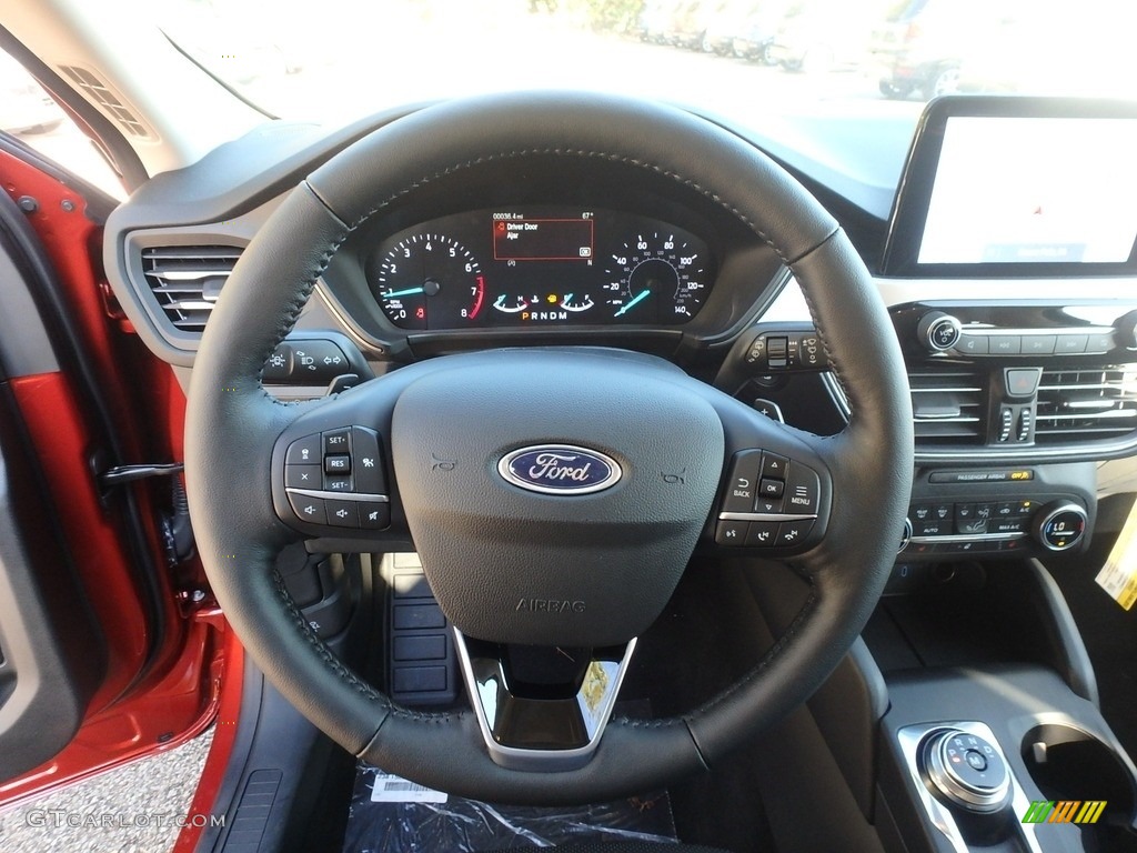 2020 Ford Escape SEL 4WD Ebony Black Steering Wheel Photo #135613857