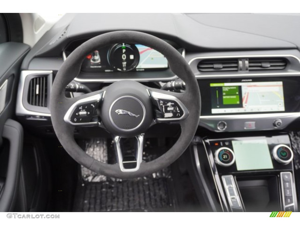 2020 Jaguar I-PACE S Ebony Steering Wheel Photo #135615984