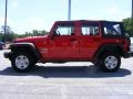 2009 Flame Red Jeep Wrangler Unlimited X 4x4  photo #5