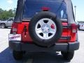 2009 Flame Red Jeep Wrangler Unlimited X 4x4  photo #7