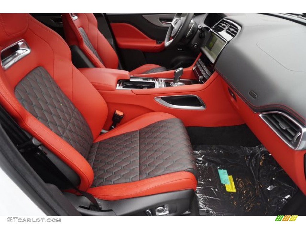 Ebony/Pimento Interior 2020 Jaguar F-PACE SVR Photo #135618741