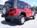 2009 Flame Red Jeep Wrangler Unlimited X 4x4  photo #8