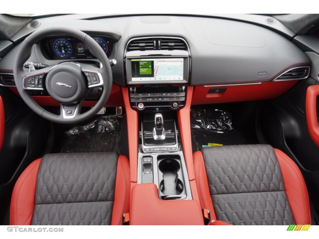 2020 Jaguar F-PACE SVR Ebony/Pimento Dashboard Photo #135618903