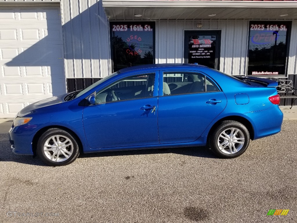2009 Corolla LE - Blue Streak Metallic / Ash photo #2