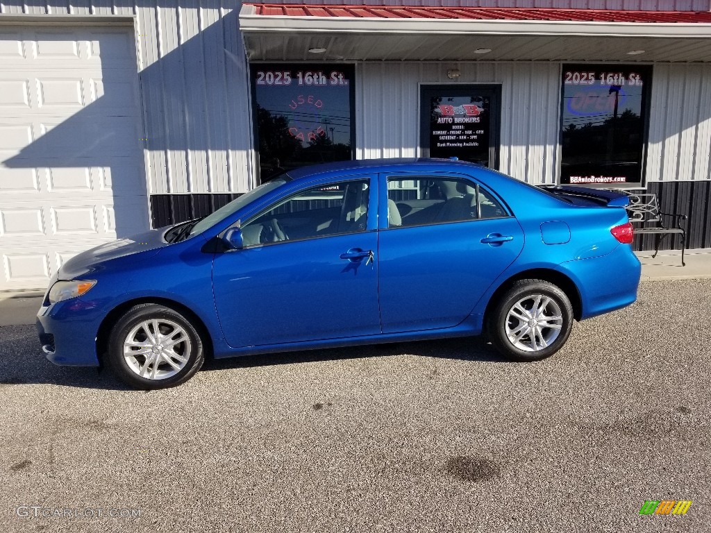 2009 Corolla LE - Blue Streak Metallic / Ash photo #9