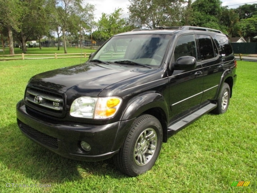 2003 Sequoia Limited 4WD - Black / Oak photo #13