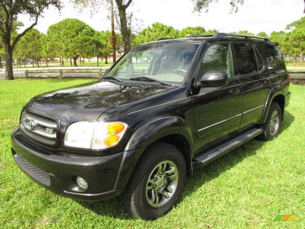 2003 Sequoia Limited 4WD - Black / Oak photo #43