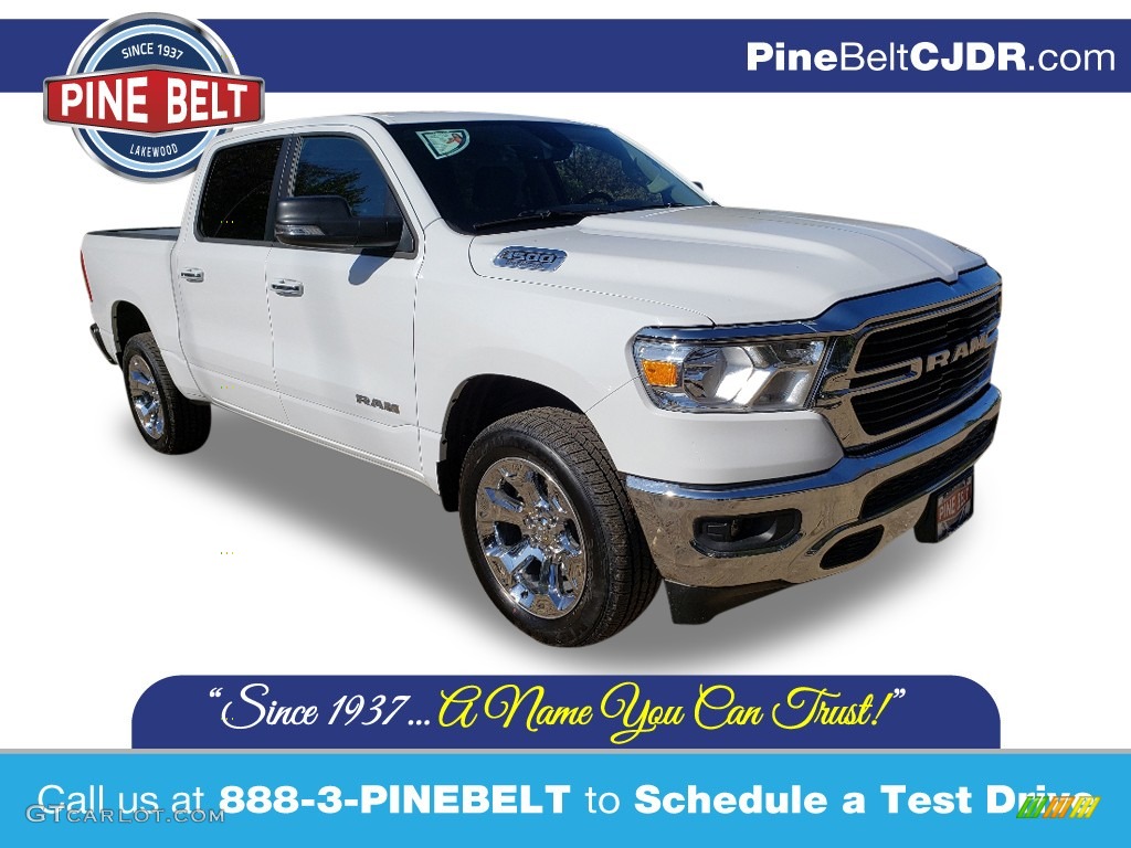 2020 1500 Big Horn Crew Cab 4x4 - Bright White / Black/Diesel Gray photo #1
