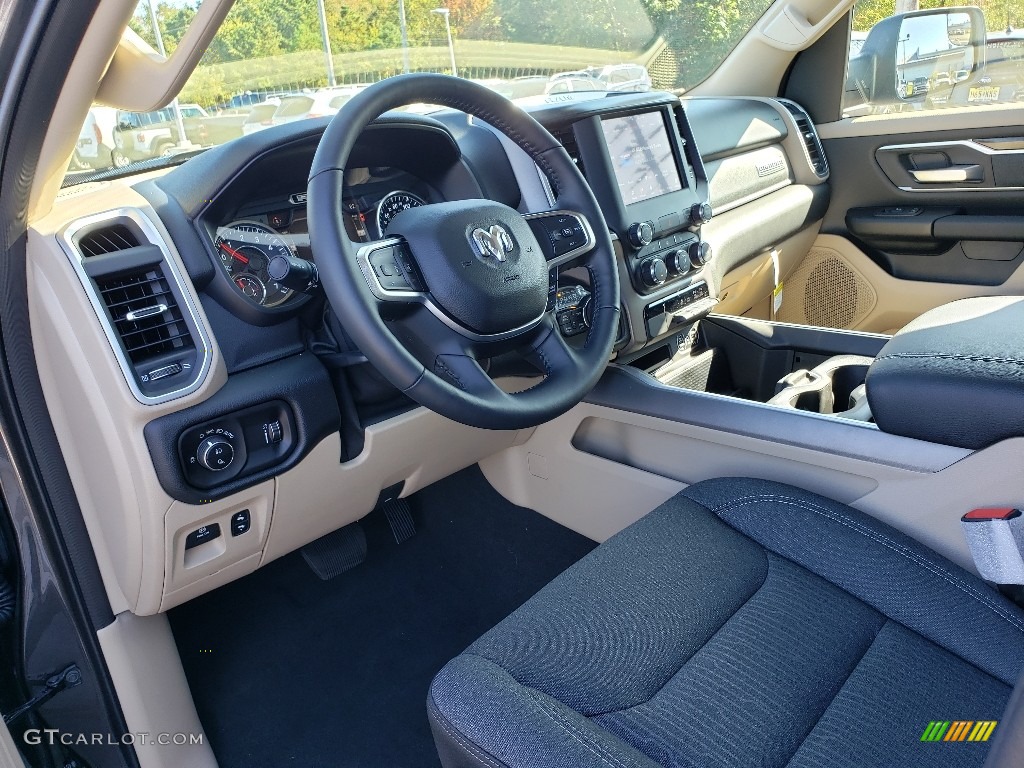 2020 1500 Big Horn Crew Cab 4x4 - Granite Crystal Metallic / Light Frost Beige/Black photo #7