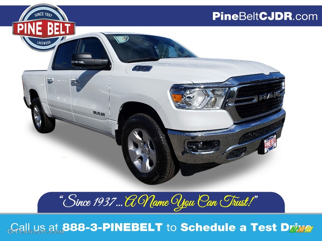 2020 1500 Big Horn Crew Cab 4x4 - Bright White / Light Frost Beige/Black photo #1