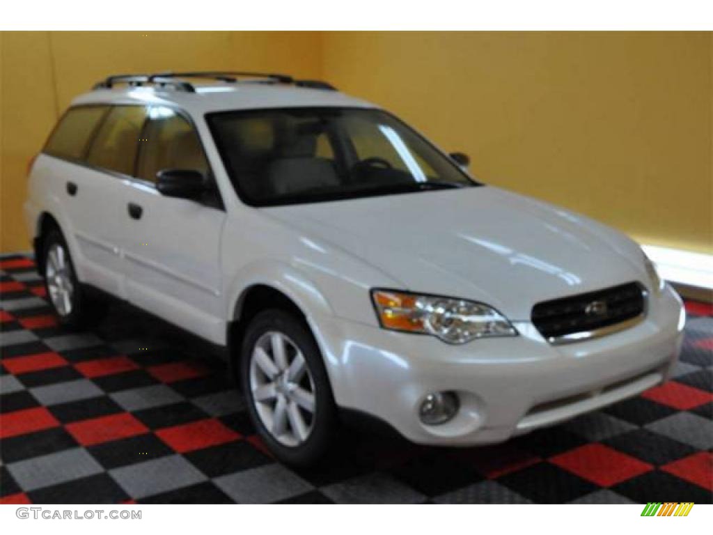 2006 Outback 2.5i Wagon - Satin White Pearl / Taupe photo #1