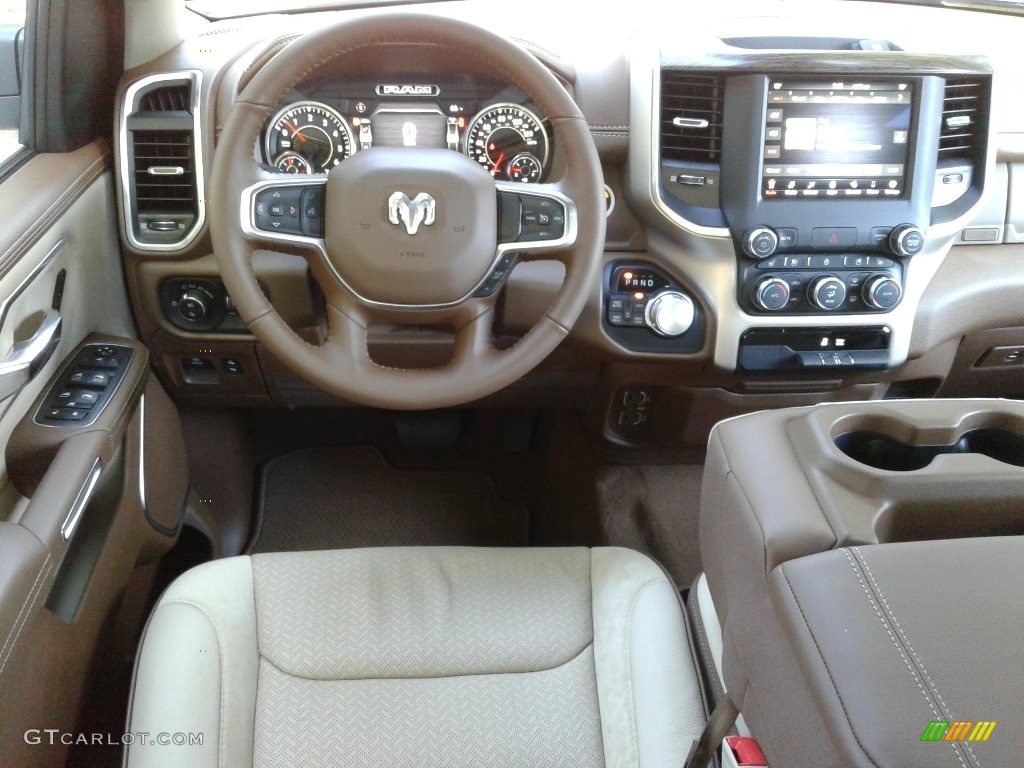 2020 1500 Laramie Crew Cab 4x4 - Bright White / Light Frost Beige/Mountain Brown photo #30