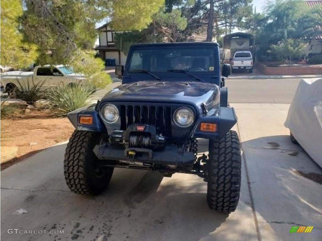 2004 Wrangler Unlimited 4x4 - Patriot Blue Pearl / Dark Slate Gray photo #2