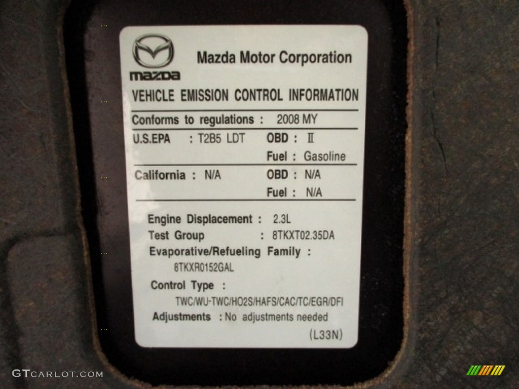 2008 CX-7 Sport - Black Cherry Mica / Sand photo #78