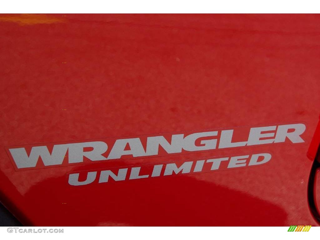 2008 Wrangler Unlimited Rubicon 4x4 - Flame Red / Dark Slate Gray/Med Slate Gray photo #12
