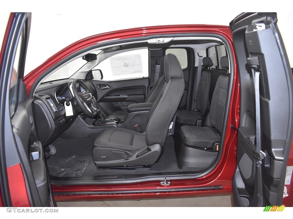 Jet Black Interior 2020 GMC Canyon SLE Extended Cab 4WD Photo #135640150