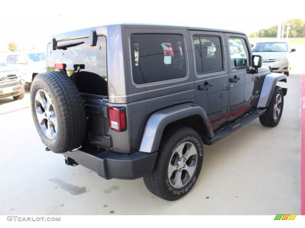 2017 Wrangler Unlimited Sahara 4x4 - Granite Crystal Metallic / Black/Dark Saddle photo #12