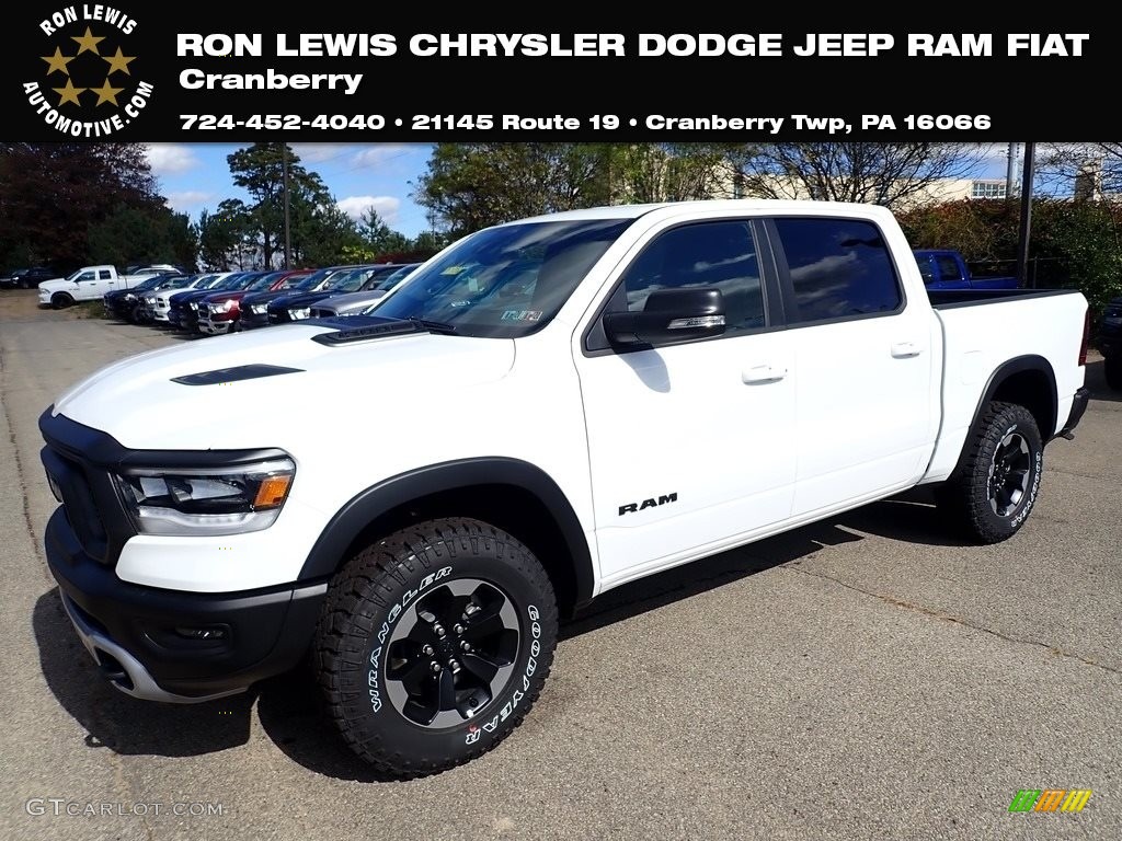 2020 1500 Rebel Crew Cab 4x4 - Bright White / Black photo #1