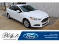 2016 Oxford White Ford Fusion S  photo #1