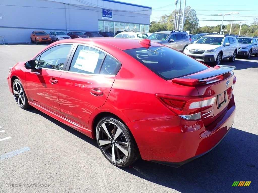 2019 Impreza 2.0i Sport 4-Door - Lithium Red Pearl / Black photo #6