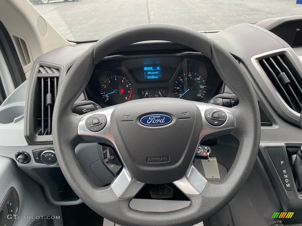 2019 Ford Transit Passenger Wagon XLT 350 MR Long Pewter Steering Wheel Photo #135651343