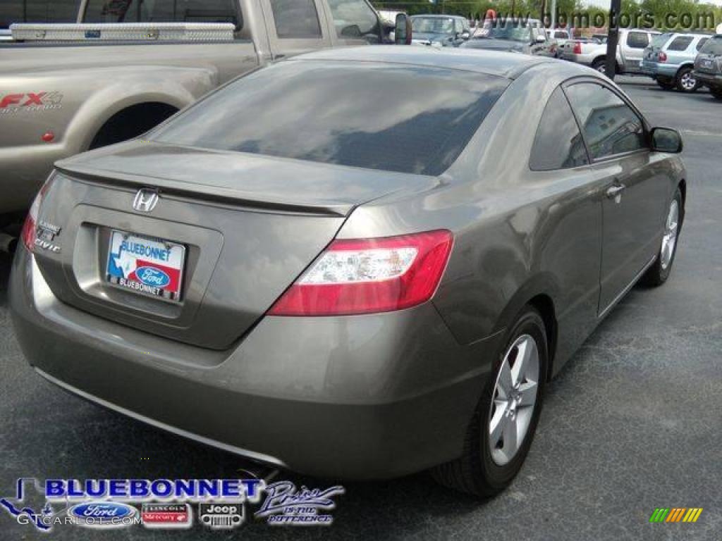 2006 Civic EX Coupe - Galaxy Gray Metallic / Gray photo #3